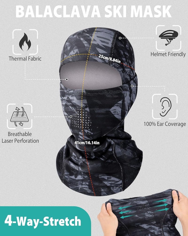 AOPREL Balaclava Ski Mask for Men Winter Face Mask Breathable & Thermal Winter Balaclava Women for Cold Weather Outdoor - Image 4